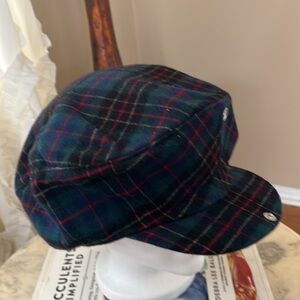 Pendleton hat vintage wool Newsboy tartan plaid